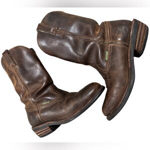 🤠🥾Dan Post Brown Leather Waterproof Westerncore Dadcore Cowboy Boots US 9D